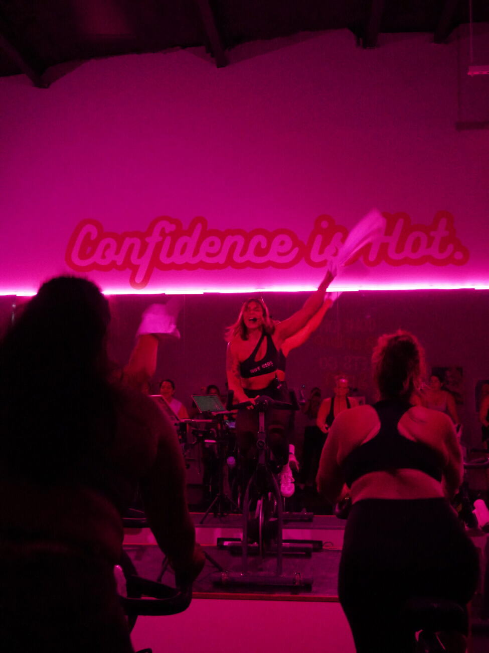 A private class under the Confidence is Hot sign